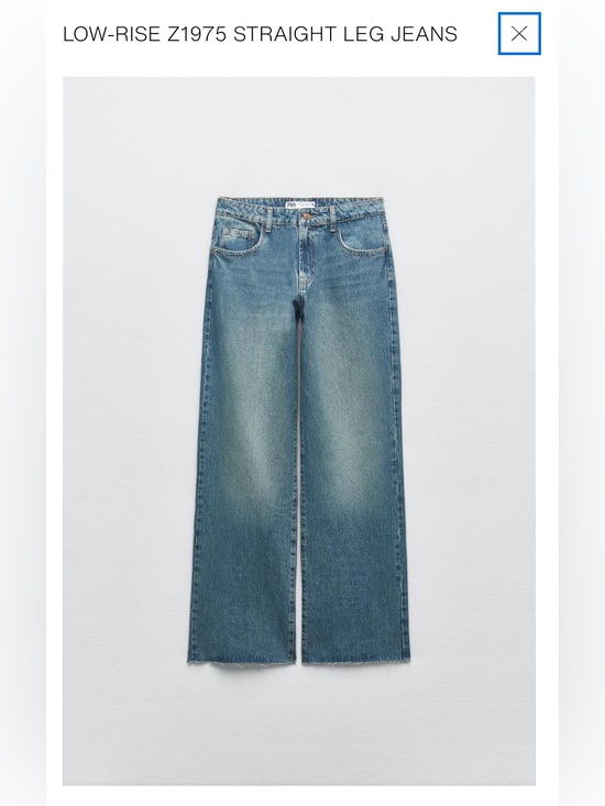 Zara Denim - Zara low rise straight jeans